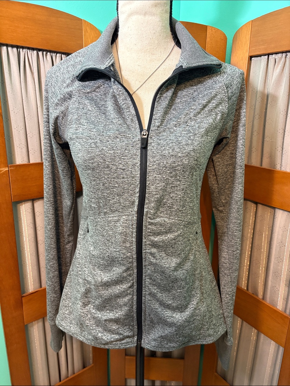 Champion Women's Heather Gray Full-Zip Utility Jacket